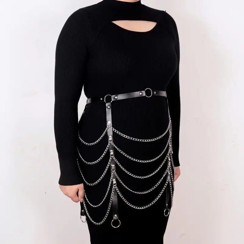 Personality Bandage Binding Chain Clothing Ornament Waist Chain