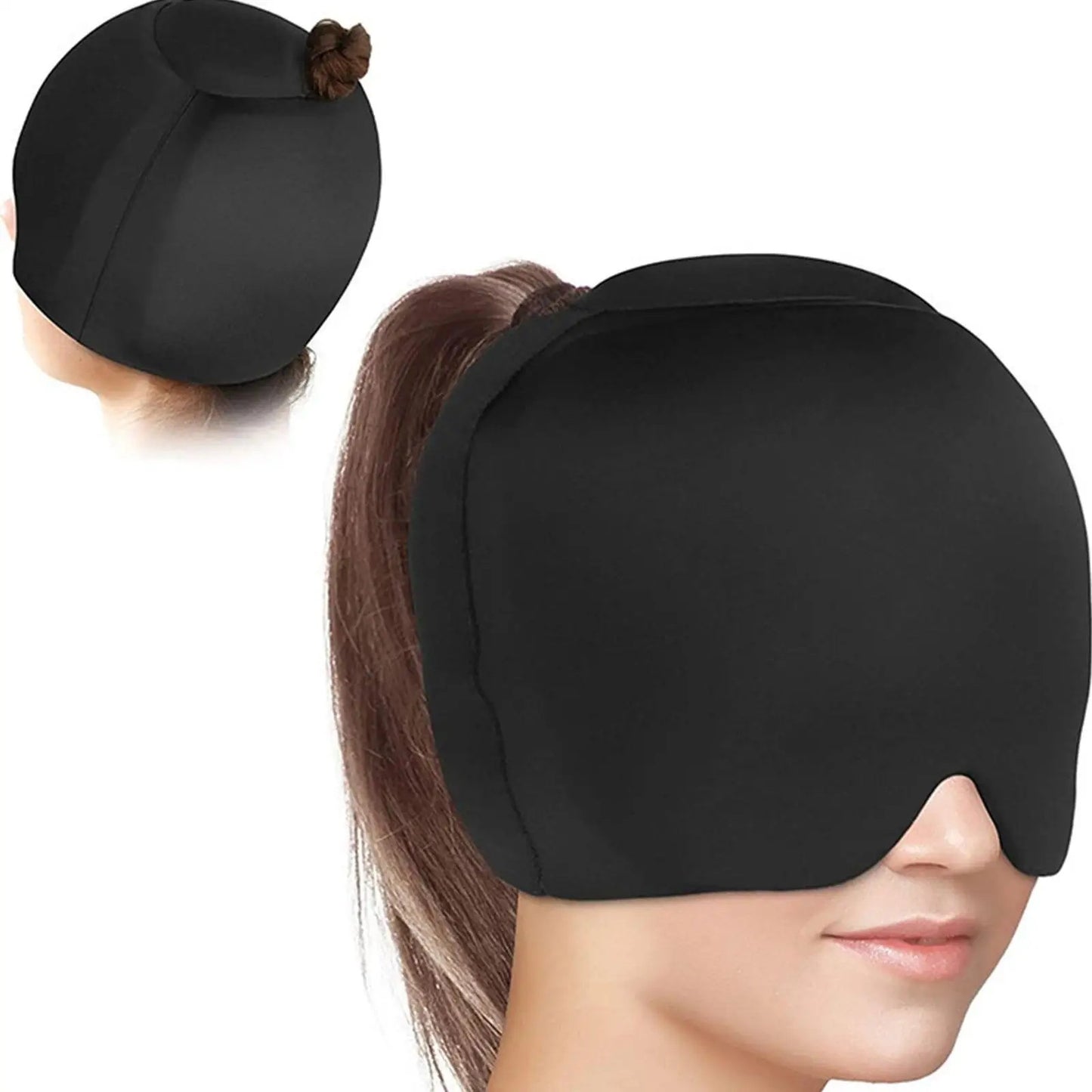 Simple Solid Color Fully Enclosed Design Cold Compress Cap