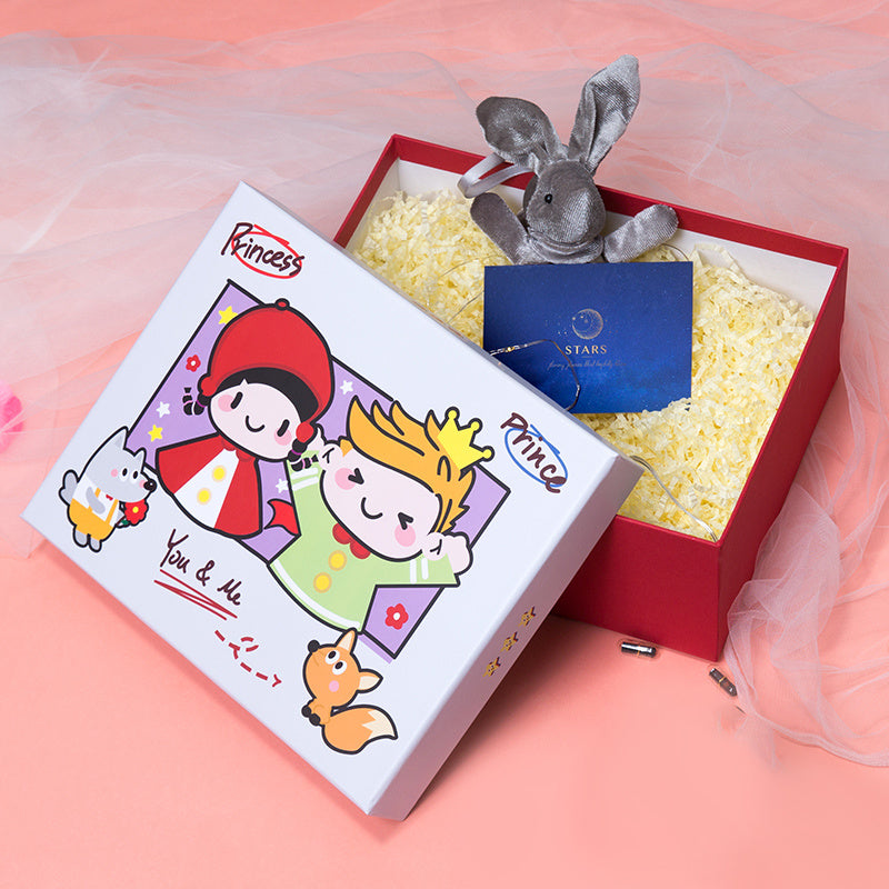 Gift Box Girl's heart wedding candy box with hand gift box