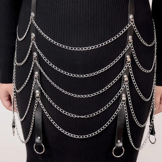 Personality Bandage Binding Chain Clothing Ornament Waist Chain