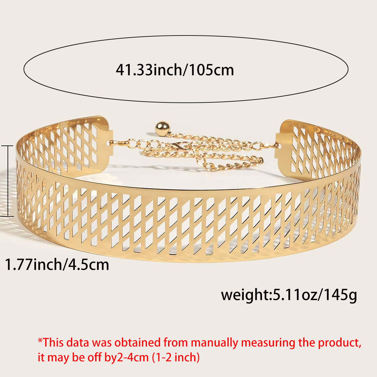 Iron Waist Seal Golden Lantern Head Punching Net Flower Iron Waist Ring