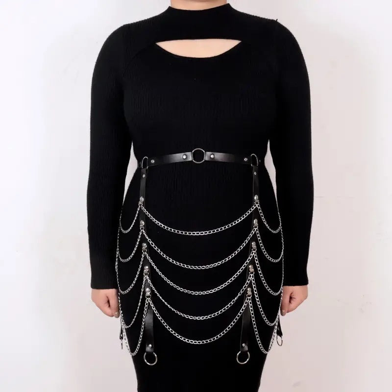 Personality Bandage Binding Chain Clothing Ornament Waist Chain