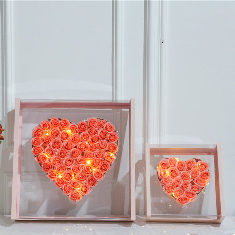 Heart Of Angel Acrylic Panoramic Aiqinghua Boxes Of Roses